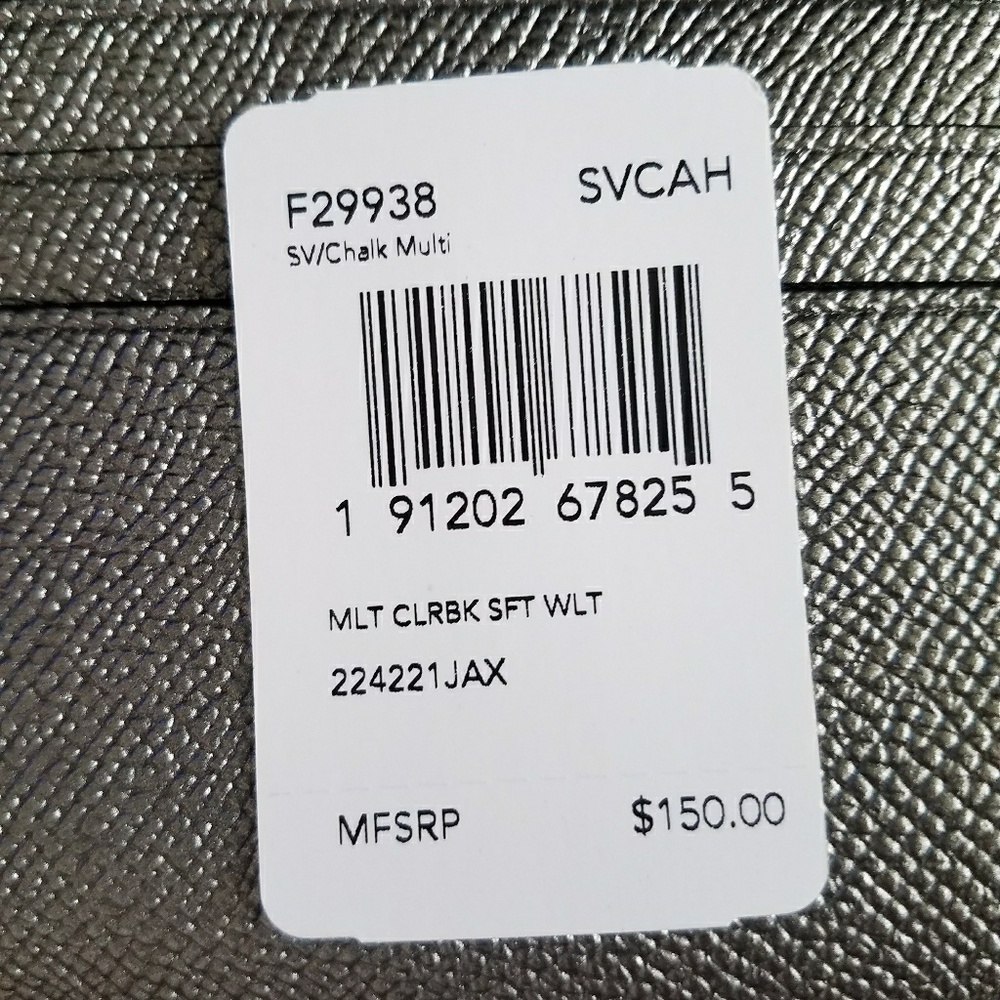 Coach wallet colorblock silver/chalk - Picture 6 of 6